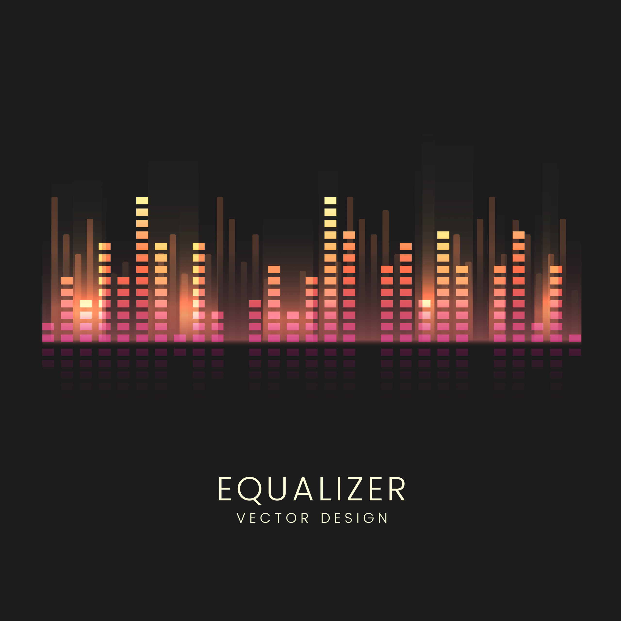 Colorful sound wave equalizer vector design
